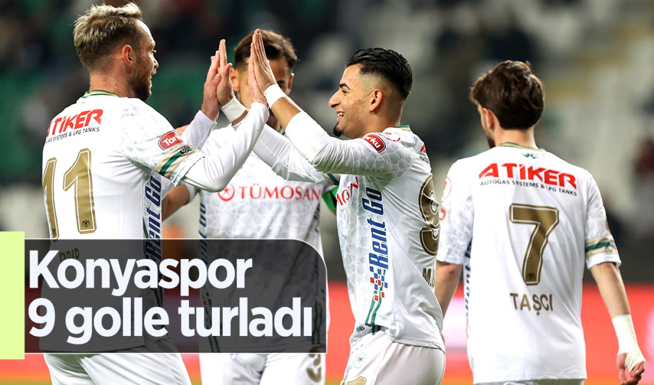 Konyaspor 9 golle turladı!