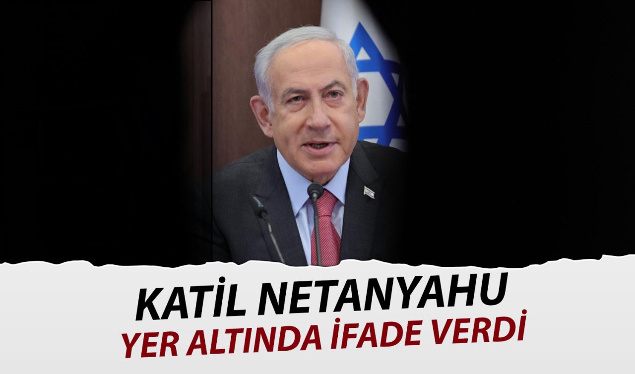 Yolsuzlukla yargılanan katil Netanyahu yer altında ifade verdi! 