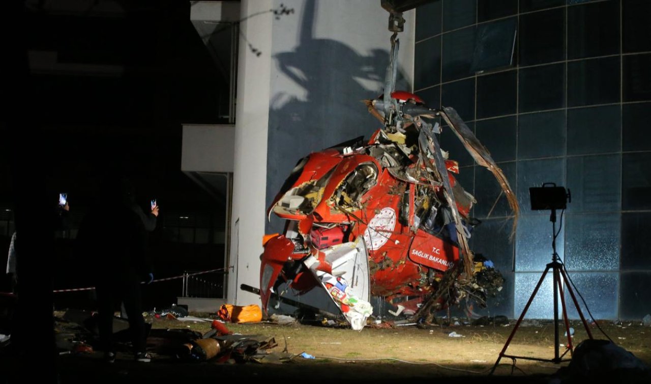 Muğla’da hastaneye çarparak düşen helikopterin enkazı kaldırıldı