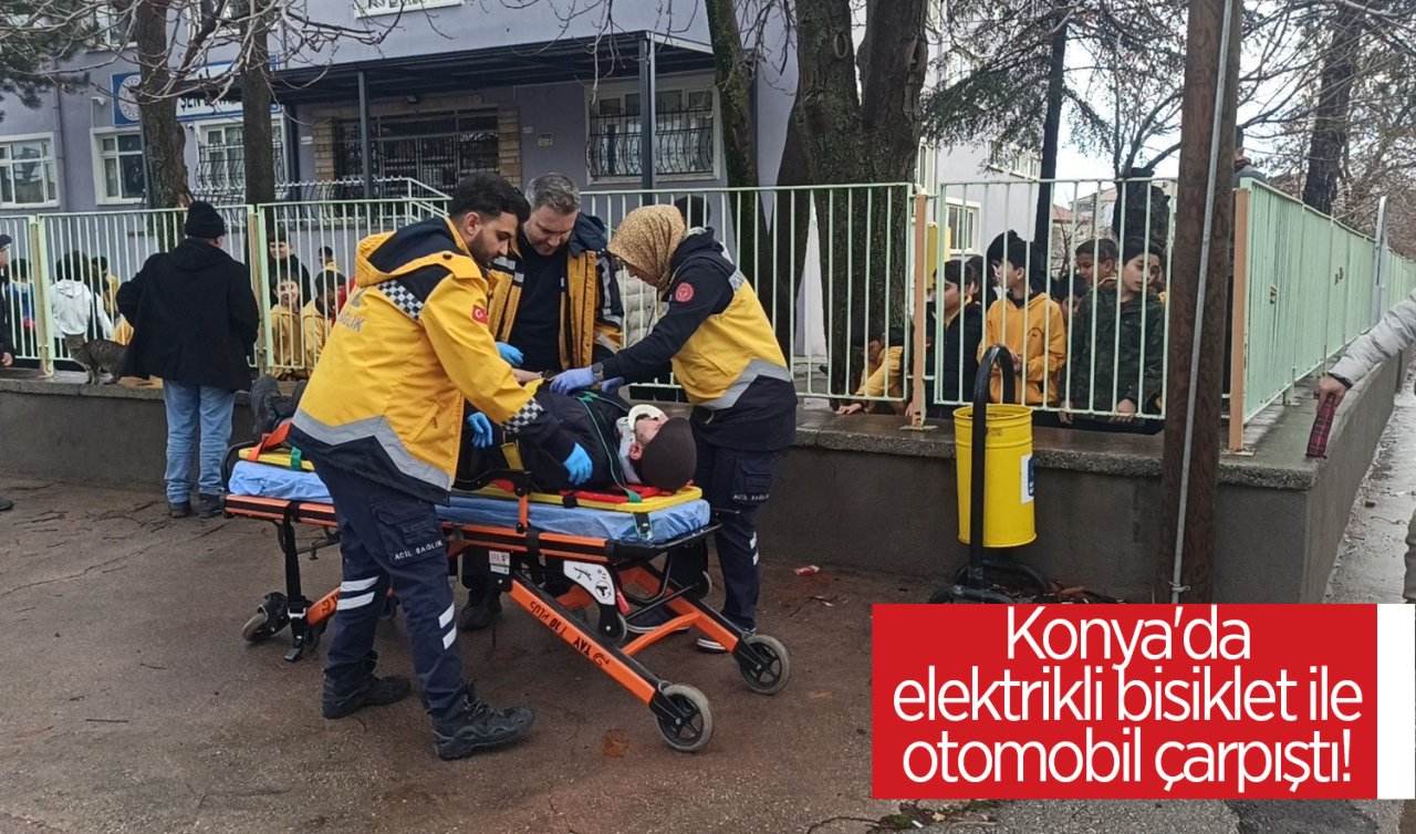 Konya’da elektrikli bisiklet ile otomobil çarpıştı! 