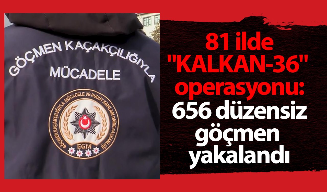 81 ilde “KALKAN-36’’ operasyonu: 656 düzensiz göçmen yakalandı