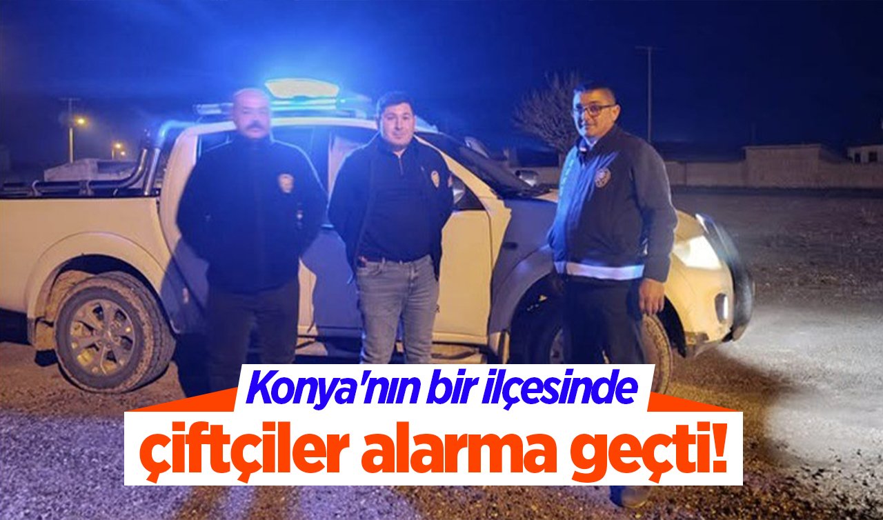 Konya’nın bir ilçesinde çiftçiler alarma geçti! 