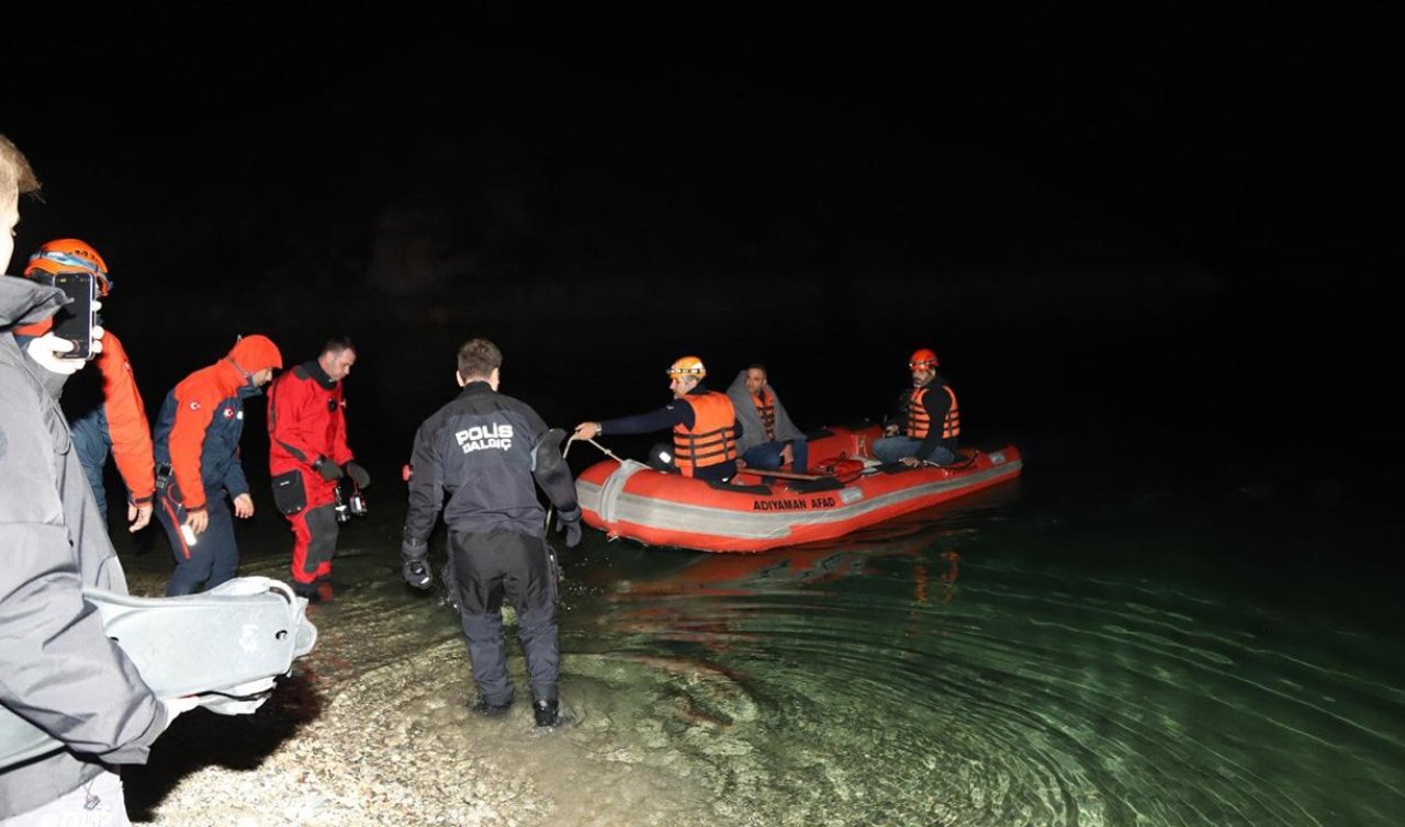 Barajda alabora olan balıkçı teknesinden 2 kişi kurtarıldı