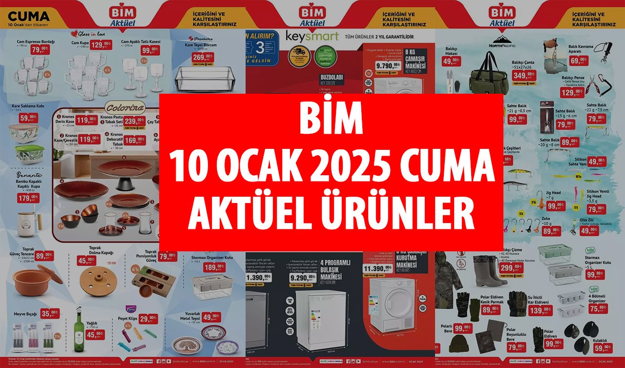 BİM 10 Ocak 2025 cuma aktüel ürünler kataloğu yayımlandı! BİM’e 10 Ocak cuma günü hangi ürünler geliyor?