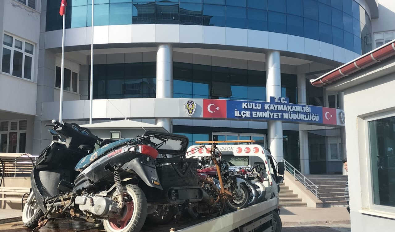  Konya’da motosiklet denetimi! 13 motosiklet trafikten men edildi 