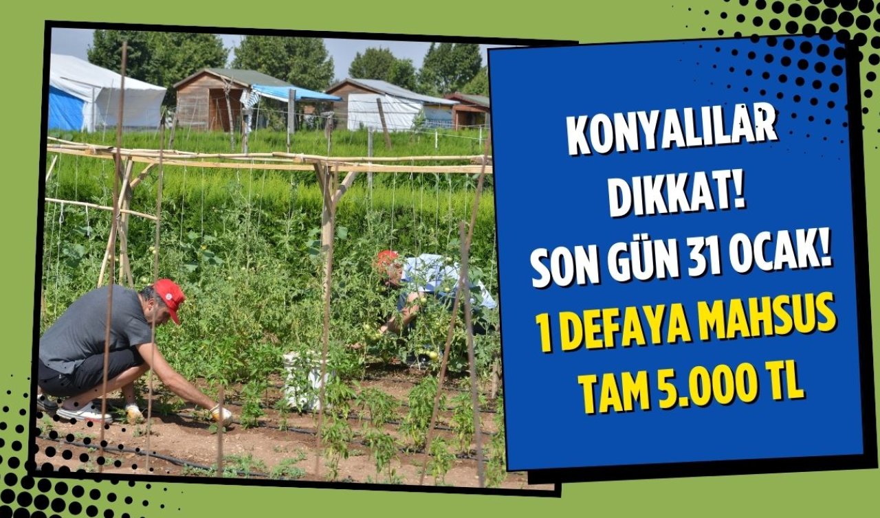 Konyalılar dikkat! Son gün 31 Ocak! 1 defaya mahsus tam 5.000 TL (TIKLA BAŞVUR)