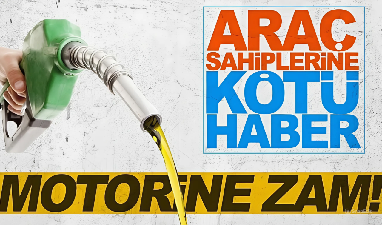  Araç sahiplerine kötü haber! Motorine zam geldi 