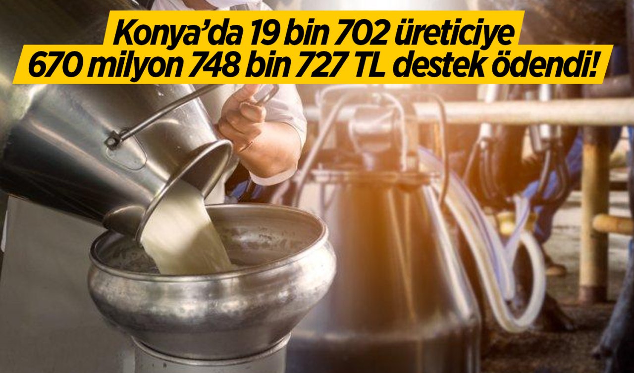 Konya’da 19 bin 702 üreticiye 670 milyon 748 bin 727 TL destek ödendi!              