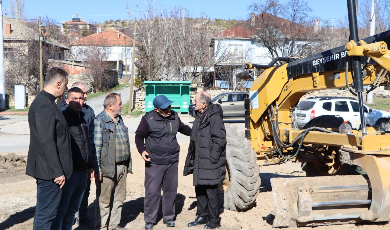  Başkan Bayındır Beyşehir’de yürütülen çalışmaları yerinde inceledi