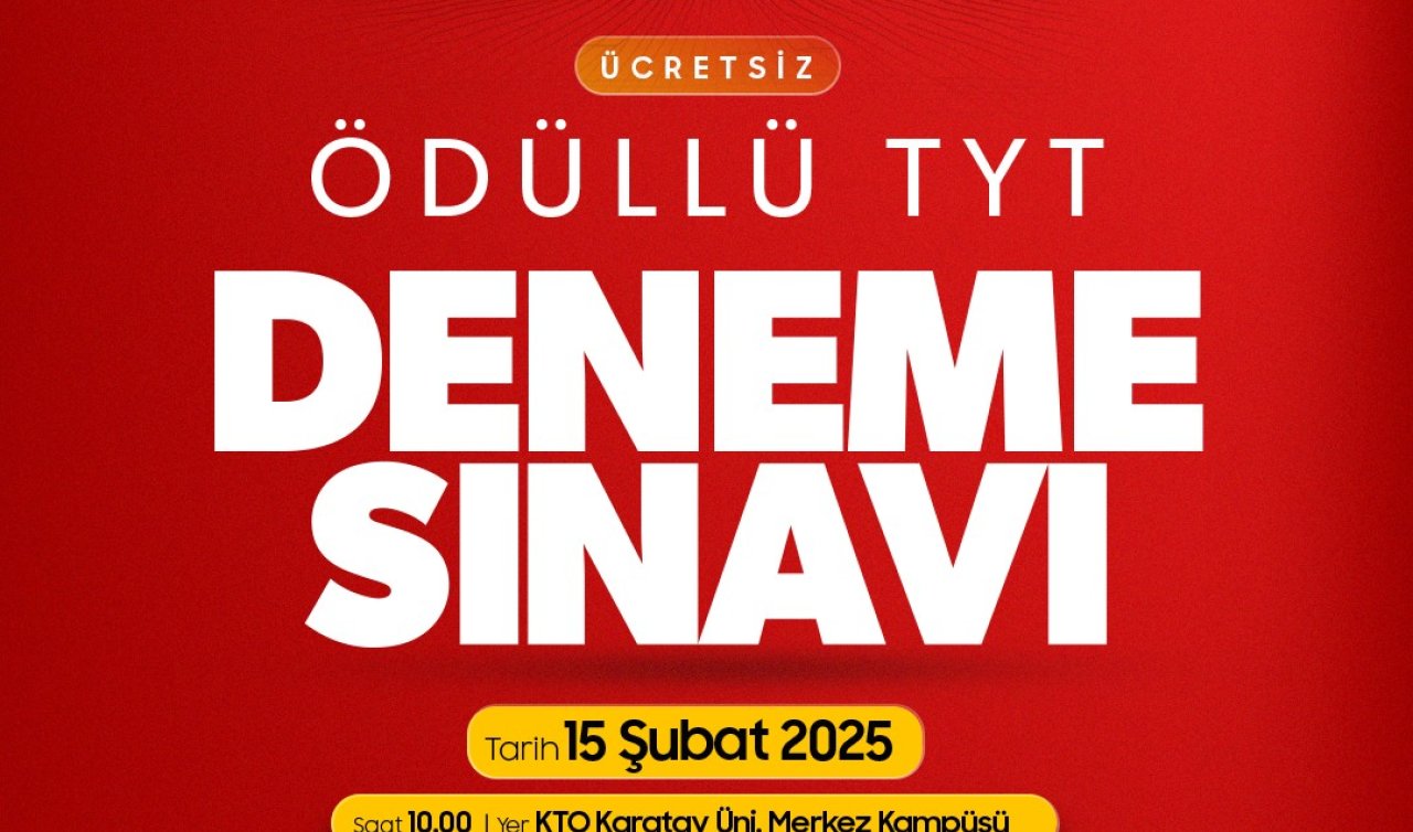 Konya’da geri sayım başladı! Ücretsiz ve ödüllü Konya geneli TYT deneme sınavı ne zaman? 