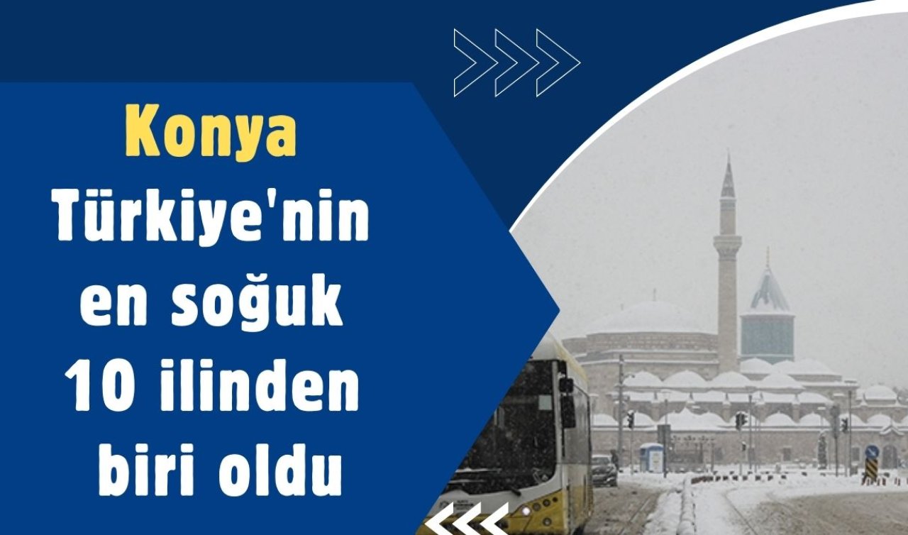 Konya Türkiye’nin en soğuk 10 ilinden biri oldu!