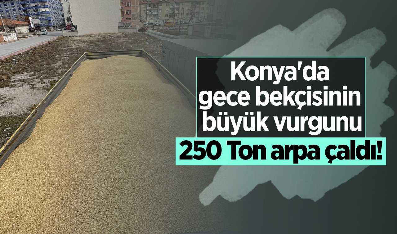 Konya’da gece bekçisinin büyük vurgunu: 250 Ton arpa çaldı!