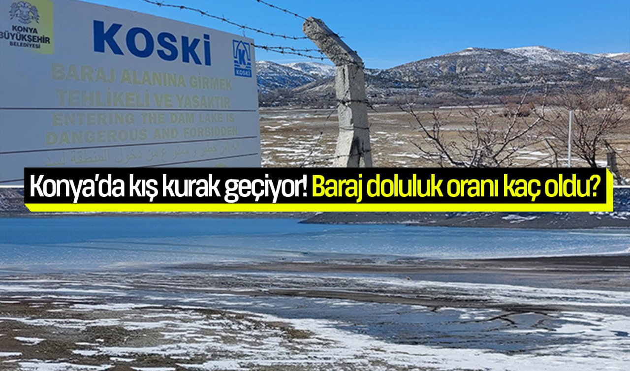 Konya’da kış kurak geçiyor! Baraj doluluk oranları yüzde kaç oldu?