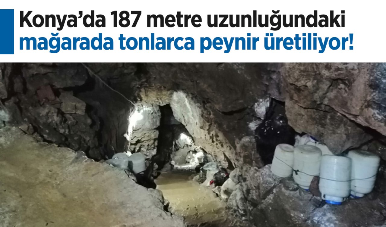 Konya’da 187 metre uzunluğundaki mağarada tonlarca peynir üretiliyor! 