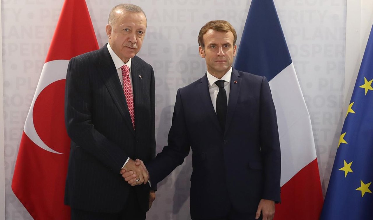 Cumhurbaşkanı Erdoğan Fransa Cumhurbaşkanı Macron ile görüştü