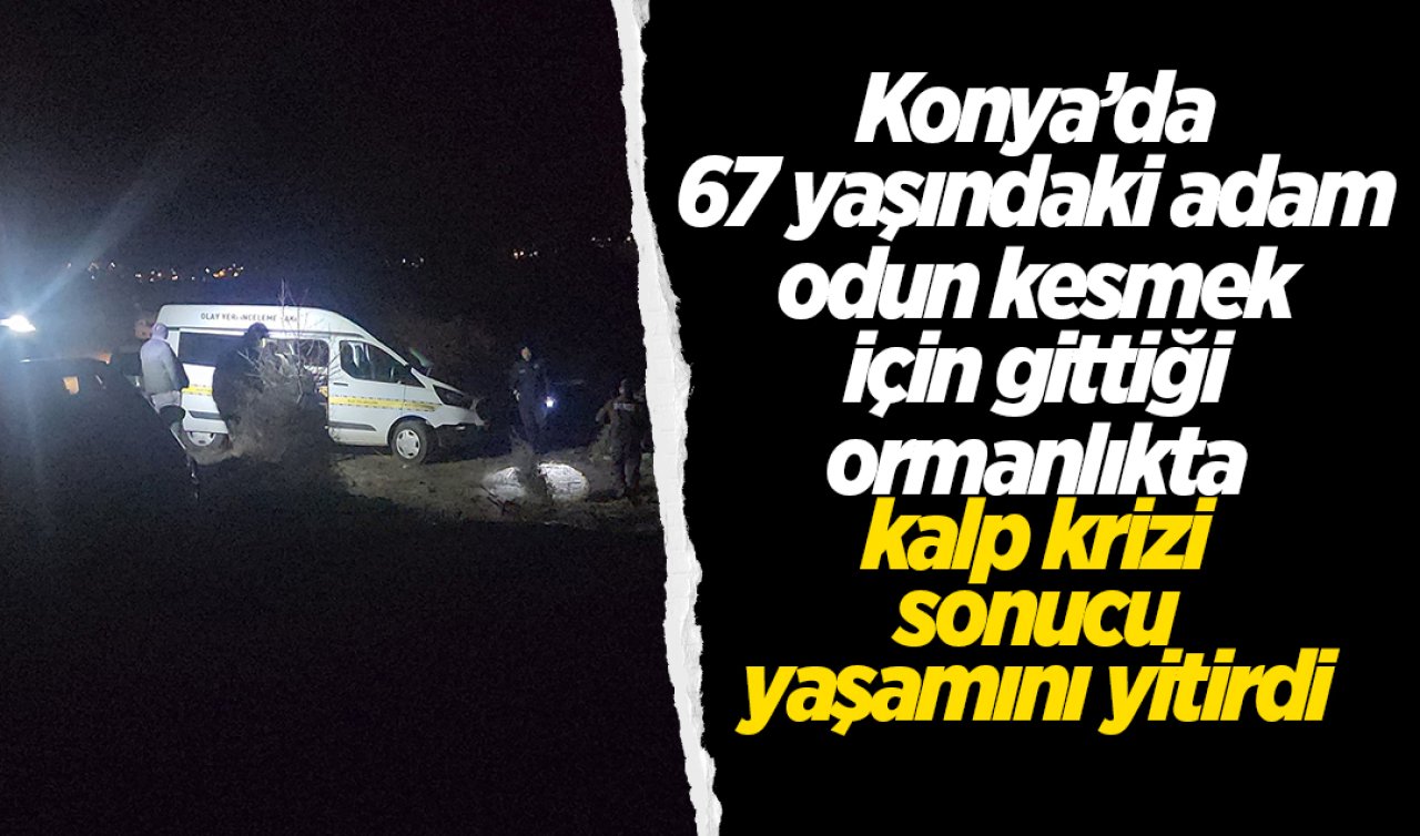 Konya’da 67 yaşındaki adam odun kesmek için gittiği ormanlıkta kalp krizi sonucu yaşamını yitirdi