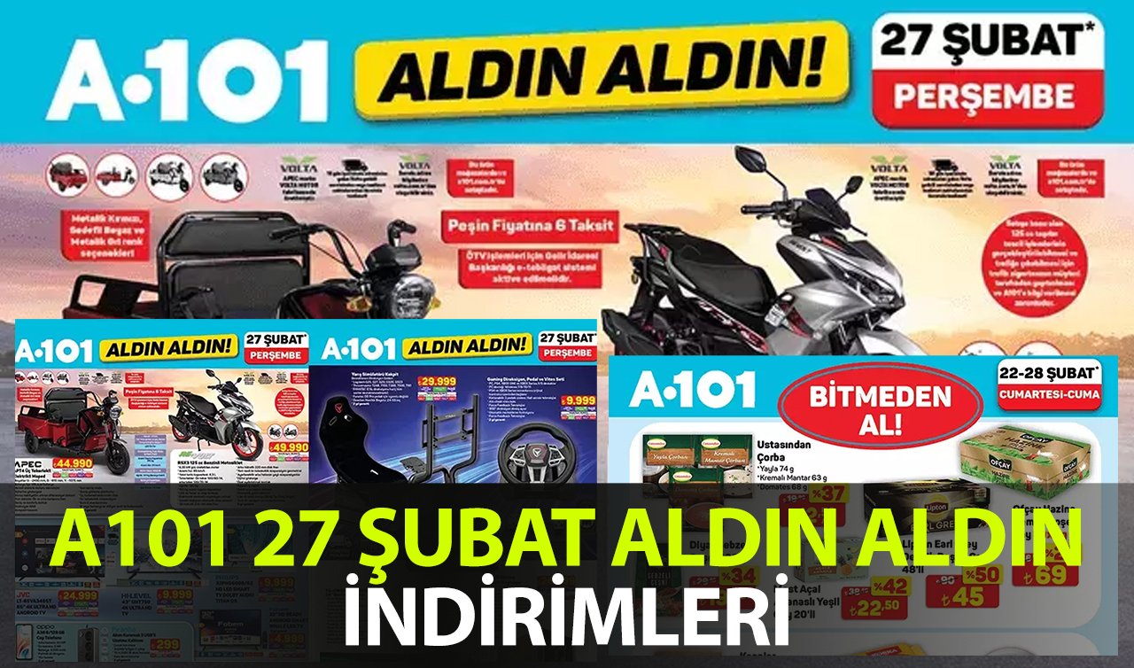 A101 27 ŞUBAT ALDIN ALDIN ÜRÜNLER İNDİRİMLERİ | 27 Şubat Perşembe A101’de bu hafta hangi ürünler indirimde? 125 cc Benzinli Motosiklet, Oppo Cep Telefonu, Taşınabilir Dizel Isıtıcı, Filtre Kahve Makinesi...