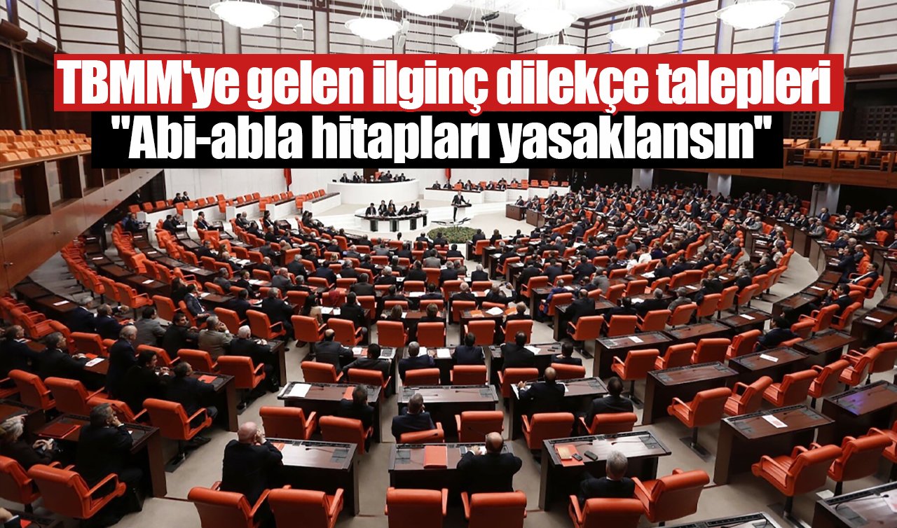 TBMM’ye gelen ilginç dilekçe talepleri: “Abi-abla hitapları yasaklansın’’