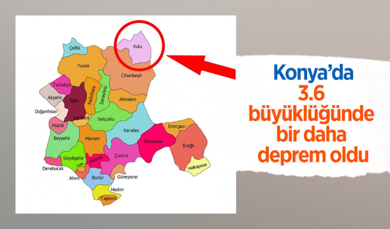  Konya’da bir deprem daha oldu! 