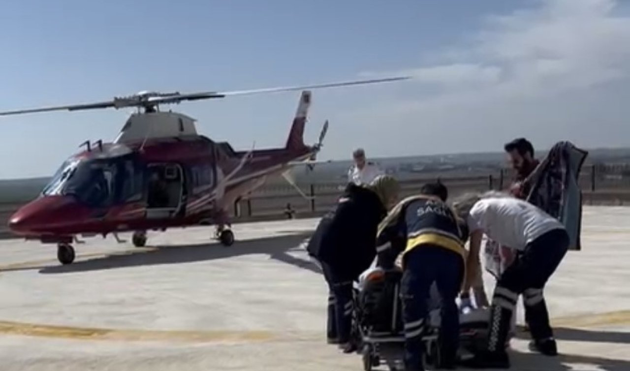   Kulu’da kalp krizi geçiren hasta için helikopter ambulans havalandı