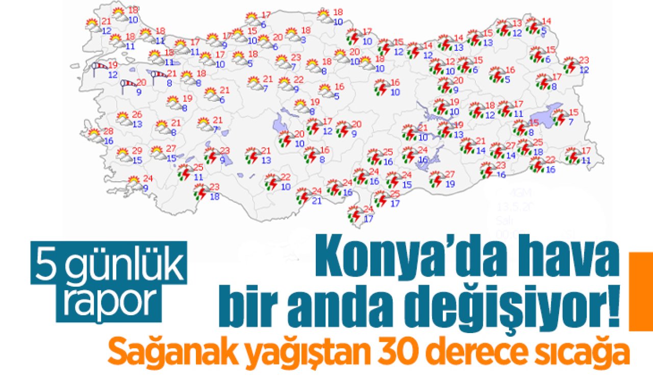 Meteoroloji Konya’da haritayı değiştirdi