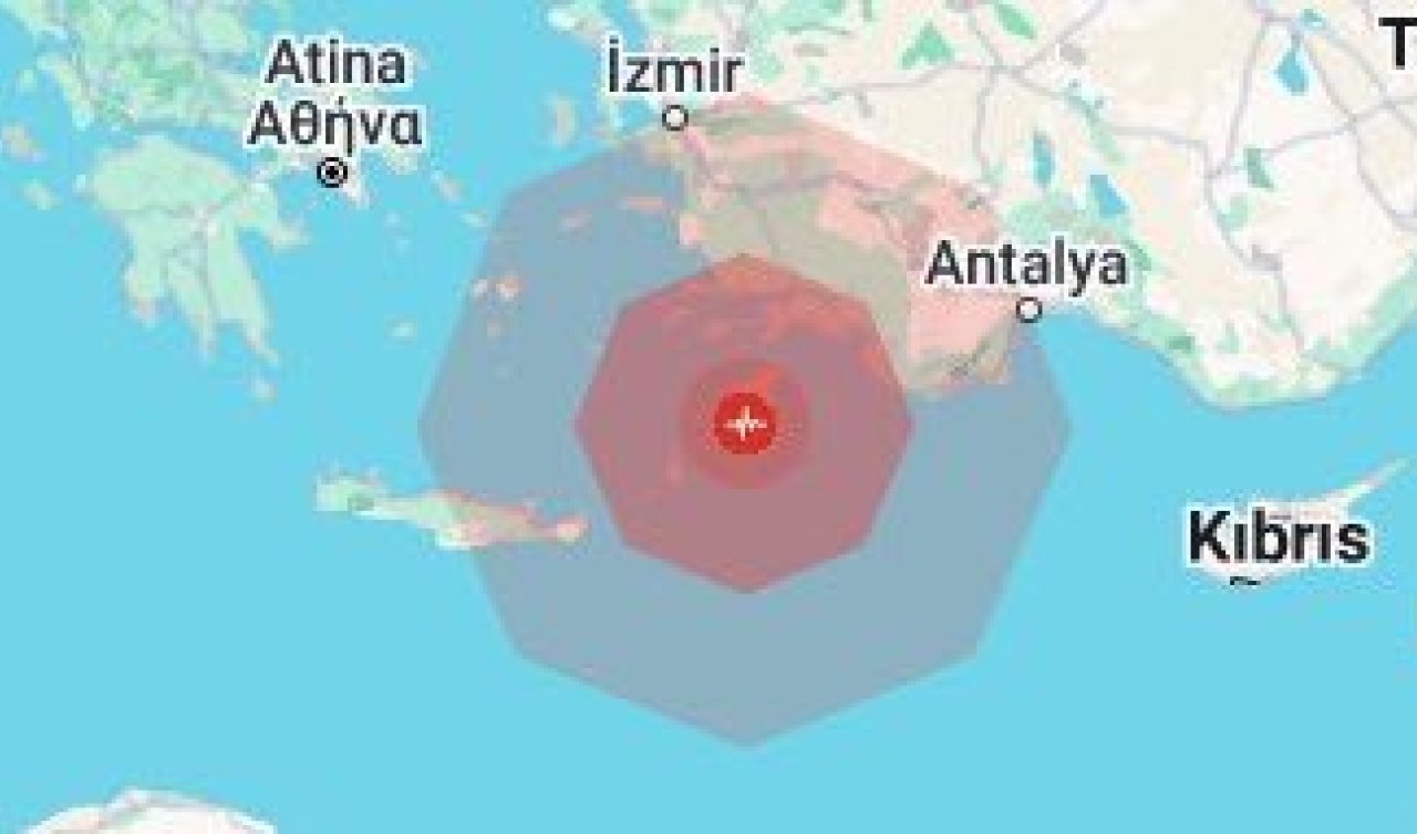 Muğla açıklarında 6 büyüklüğünde deprem